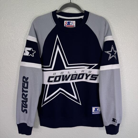 STARTER Other - Dallas Cowboys Sweater Men Small Starter NFL Crewneck Fleece Pullover Sweatshirt